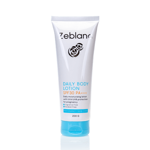Zeblanc โลชั่นบำรุงผิว ผสมกันแดด SPF30 PA+++ เพื่อคนท้อง 200 กรัม